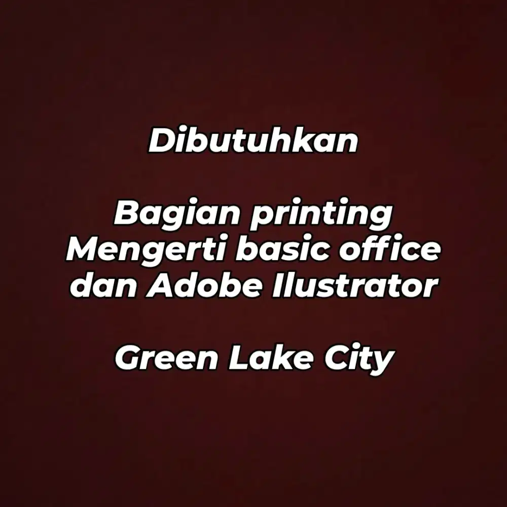 Printing Staff GLC