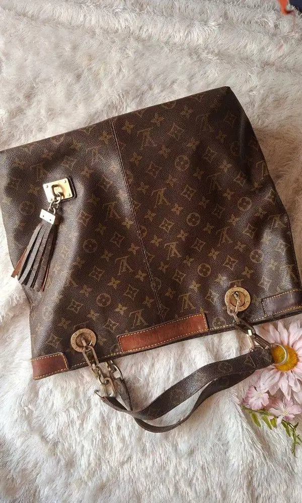 Tas Bahu Hobo Monogram Cokelat Besar Gede - Preloved Koleksi Pribadi