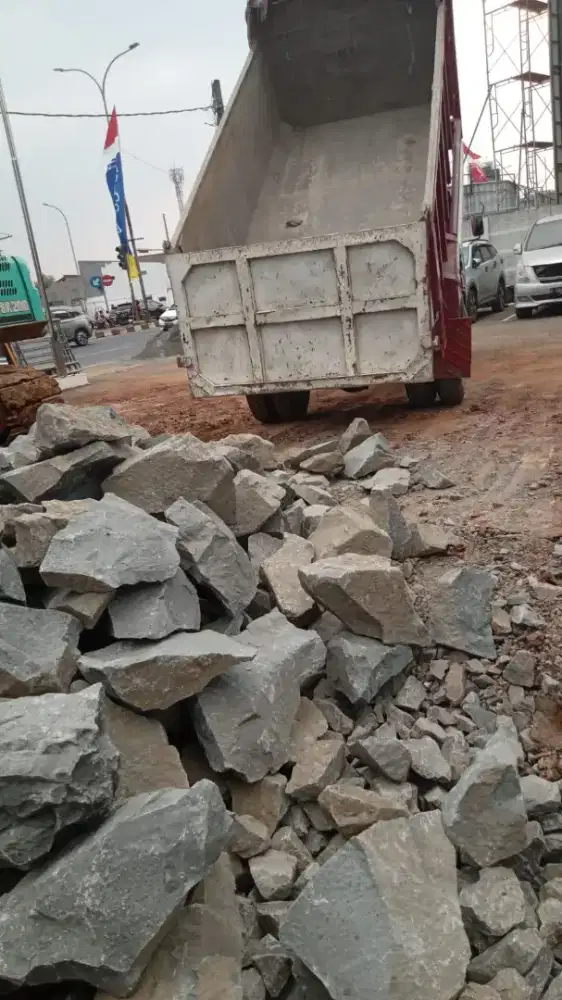 Sirtu gunung limestone Batu belah Pasir urug