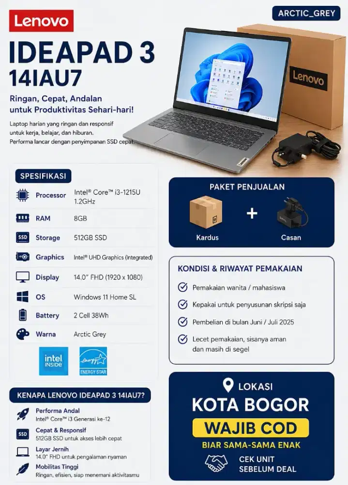 Lenovo IdeaPad 3 14IAU7