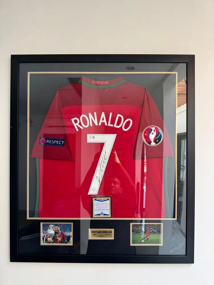 Jersey Portugal Euro 16 cristiano ronaldo CR7  signed tanda tangan