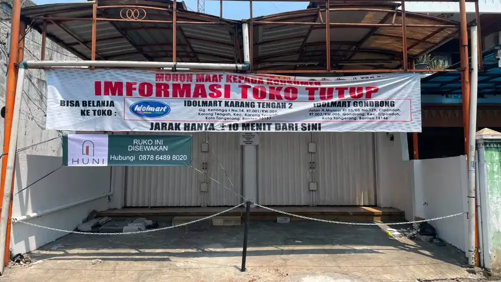 Disewakan Ruko Pinggir Jalan