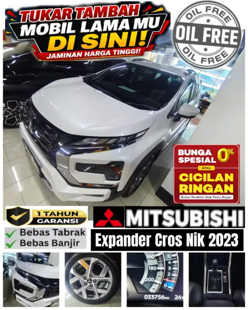 [LowKm 33rb Free BBN] MITSUBISHI EXPANDER CROS 1.5  CVT PUTIH LIKE'NEW