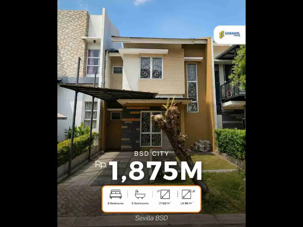 JUAL Rumah Cluster 2 Lantai Dekat Pusat Kuliner Sevilla BSD, An