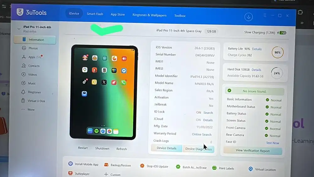 Ipad pro M2 11 Inch - NO MINUS