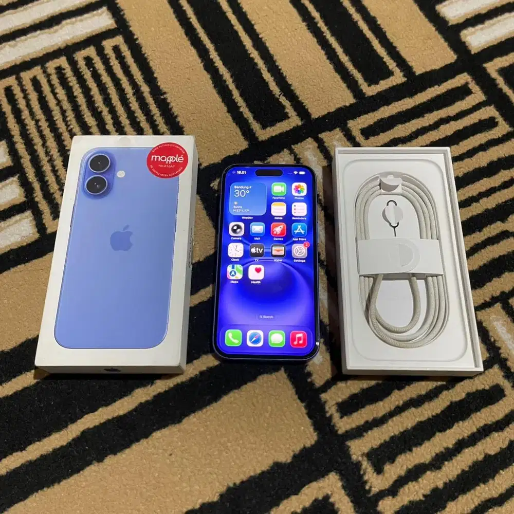 iPhone 16 128gb Garansi iBox Digimap Ultramarine Fullset Original