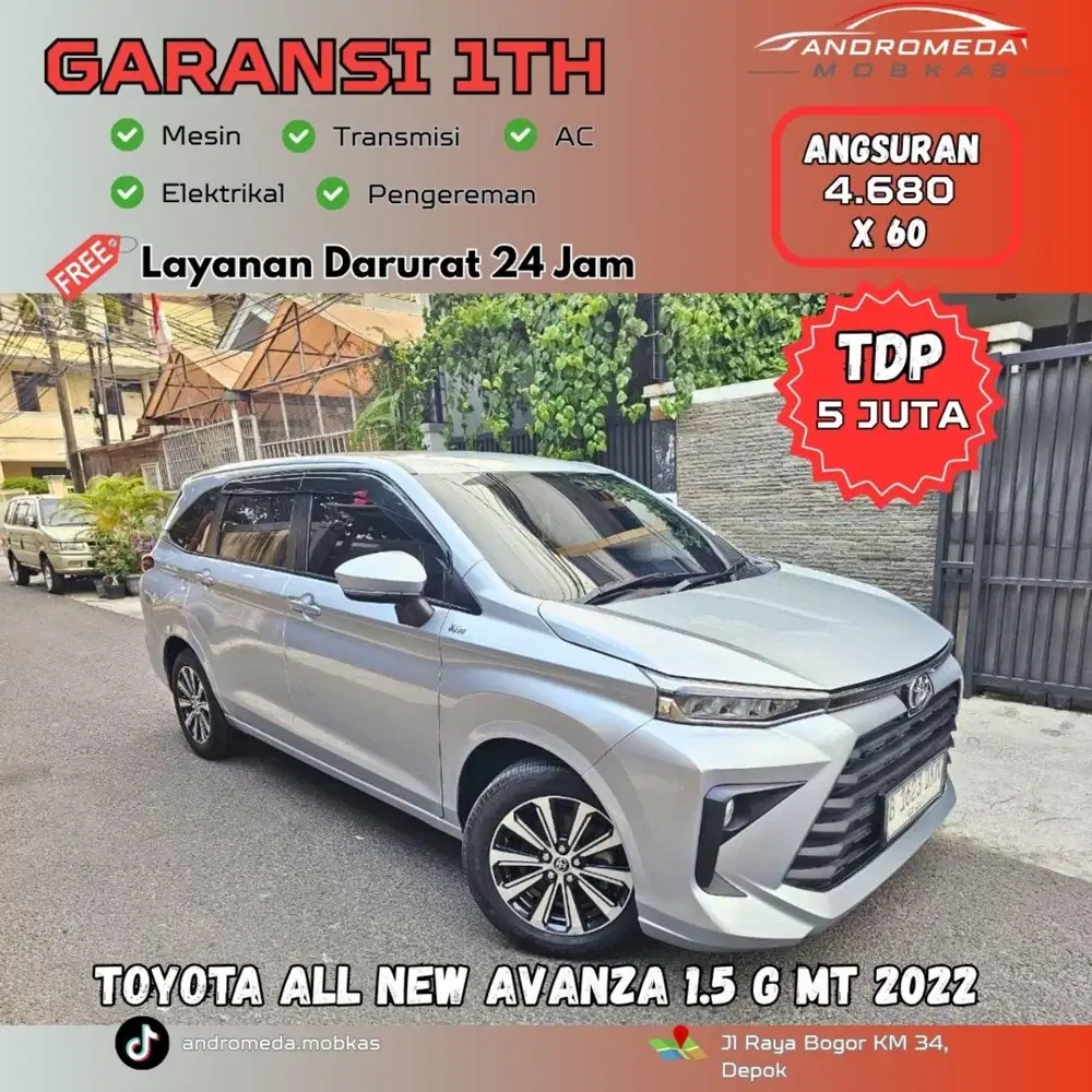 TDP TERMURAH 5 JT TOYOTA ALL NEW AVANZA 1.5 G MT 2022 ISTIMEWA