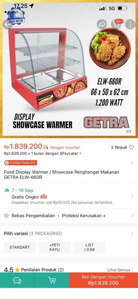 Di jual pemanas