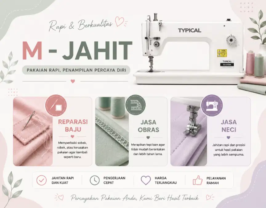 M-JAHIT reparasi baju obras neci