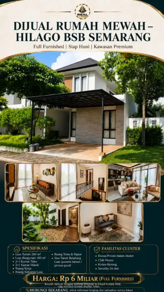 Hilago full furnished siap huni danau HILAGO kawasan BSB Semarang