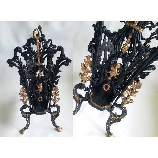 Original Vintage Art Nouveau tempat majalan dan koran model kerajaan