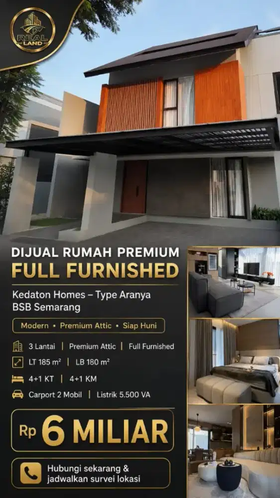 Kedaton Homes Kawasan BSB SEMARANG FULL FURNISHED SIAP HUNI