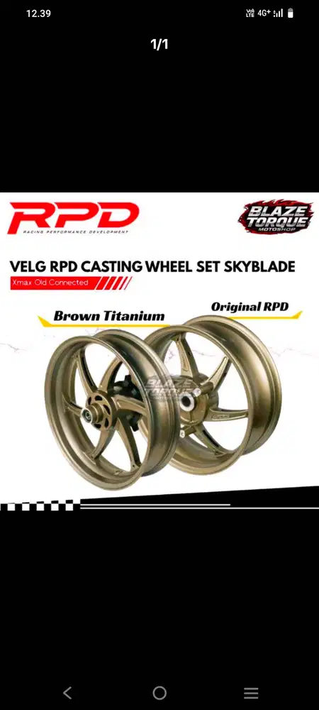VELG RPD SKYBLADE YAMAHA XMAX