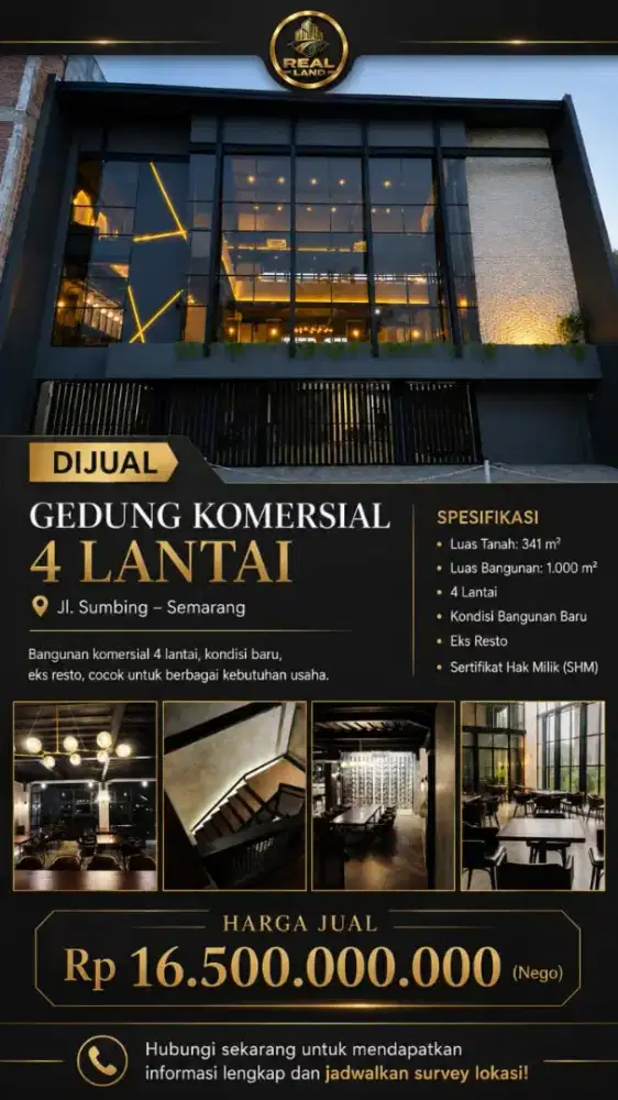 Gedung mewah di kota Semarang bekas resto siap usaha