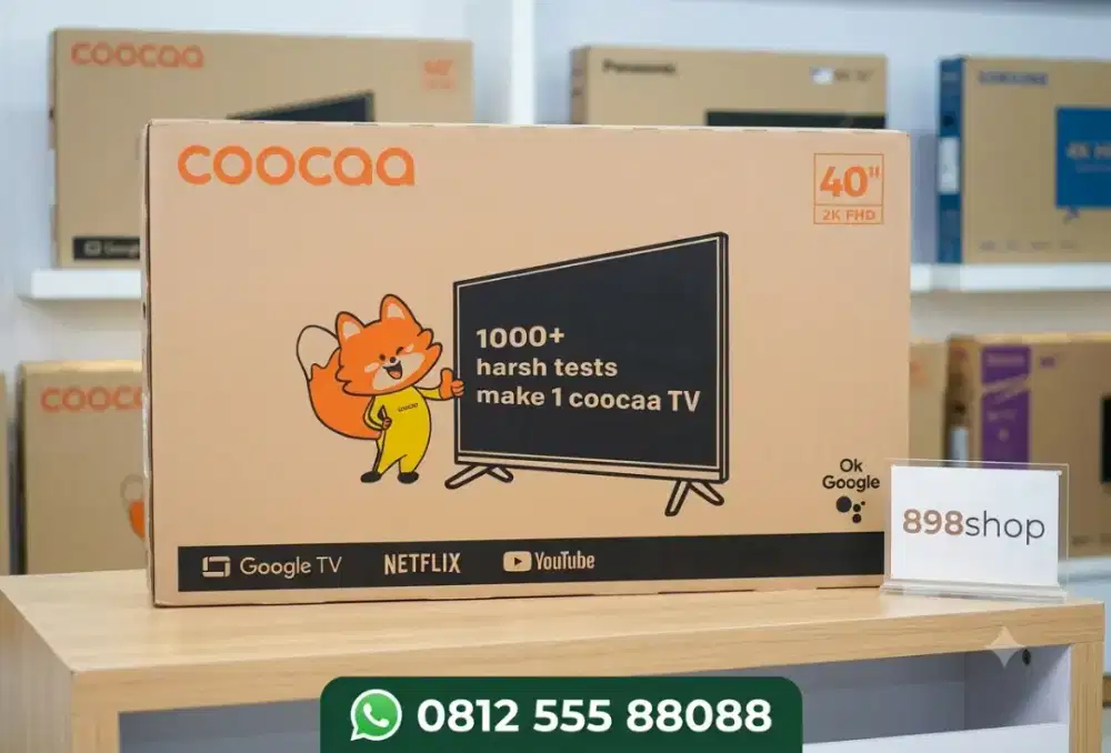 Coocaa TV 40 qled Google TV Android FullHD Digital TV Dolby Resmi 3th