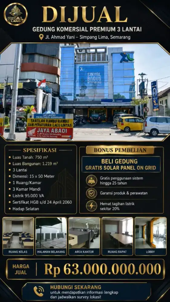 Gedung di simpang lima Semarang siap usaha