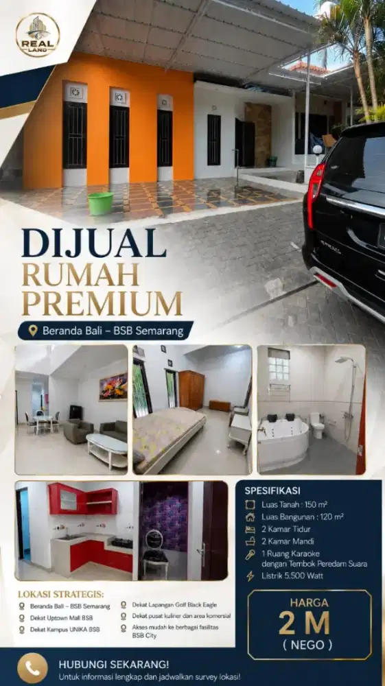Rumah dijual lokasi cluster beranda bali kawasan BSB Semarang