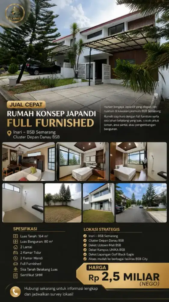 Naraya RESIDENCE full furnished di kawasan BSB Semarang