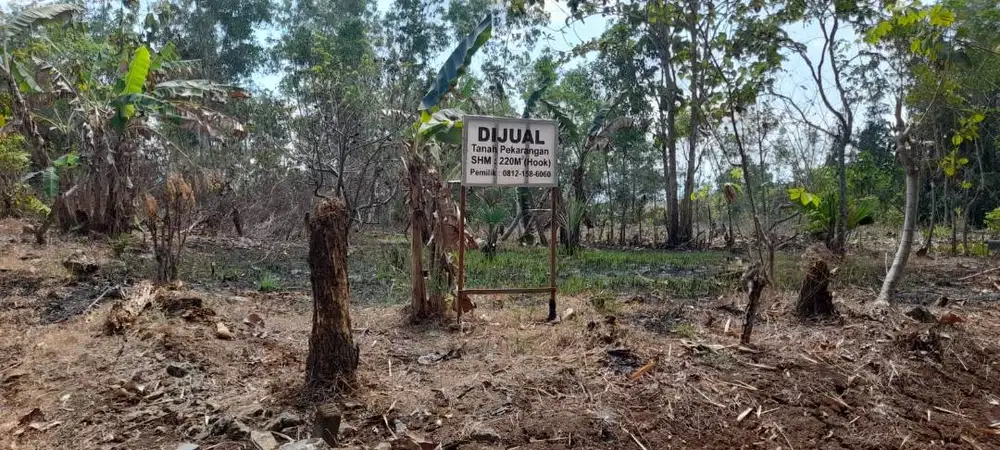 Dijual Tanah Pekarangan 220 m² SHM – Hook 2 Muka
