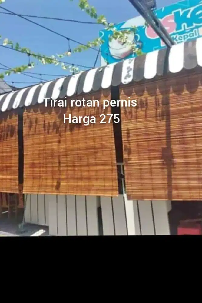 Tirai kayu tirai rotan dan tirai bambu