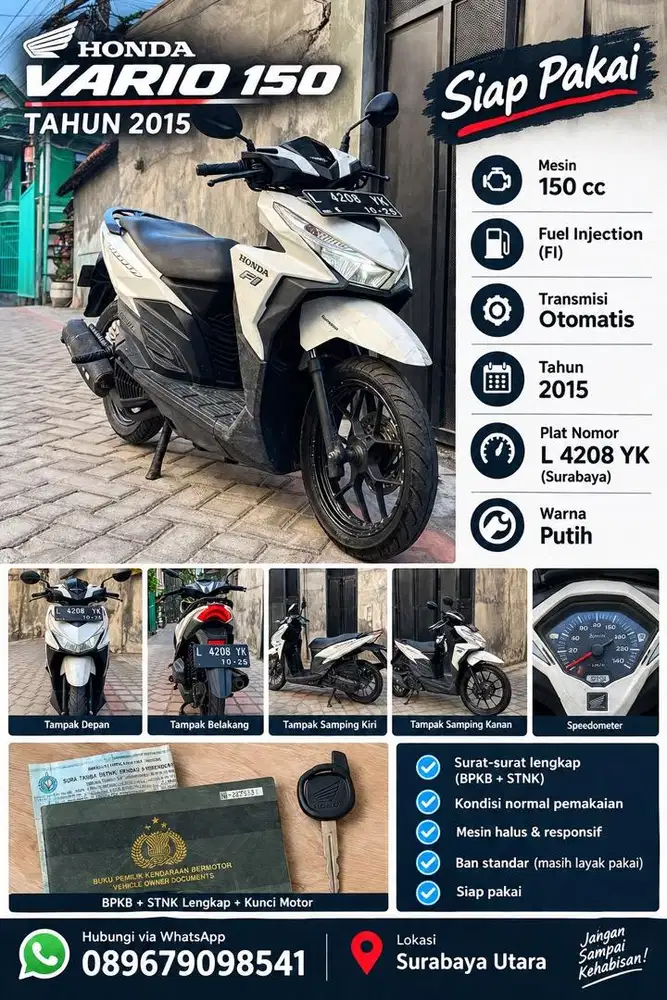Honda Vario 150 tahun 2015