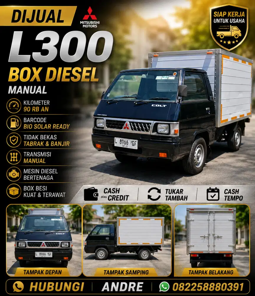 Mitsubishi L300 Box Diesel Manual 2018. Sudah Ada AC