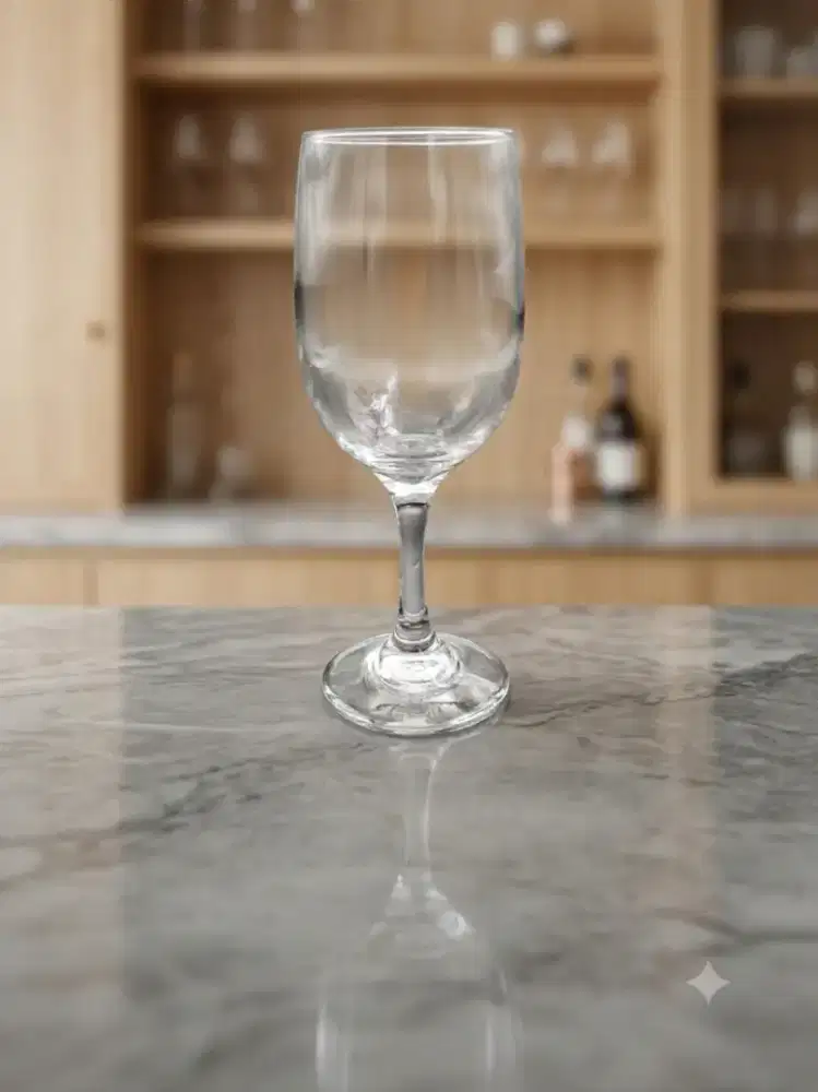 Gelas Wine Kaca Transparan Premium – Minimalis & Elegan