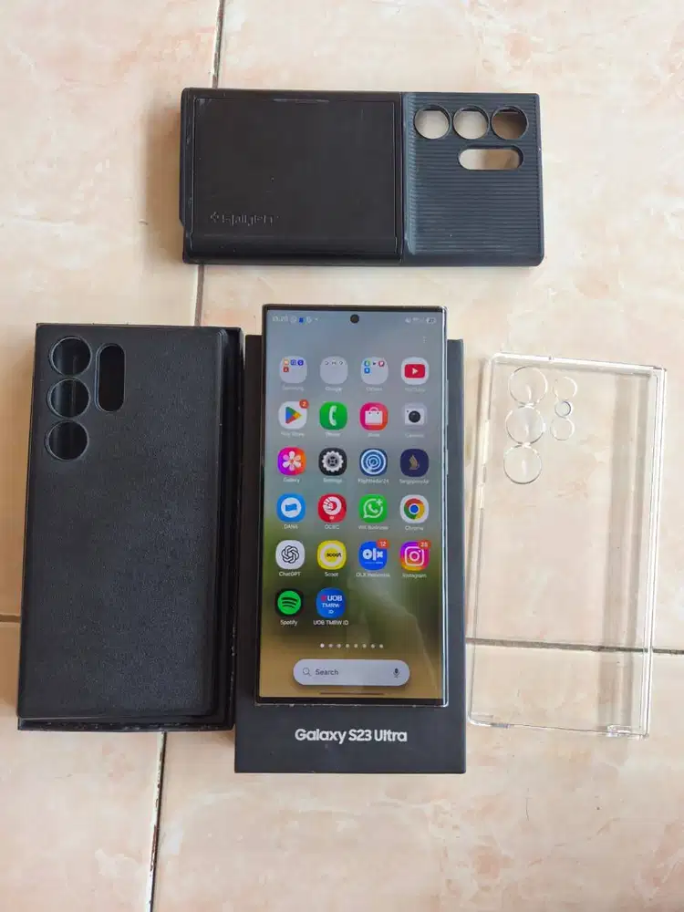 Samsung S23 Ultra RAM 12/256GB Green Fullset Mulus Ex Samsung Indo