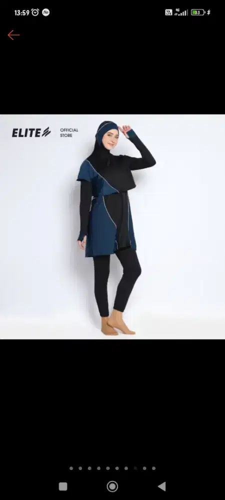 Baju renang muslimah merk elite