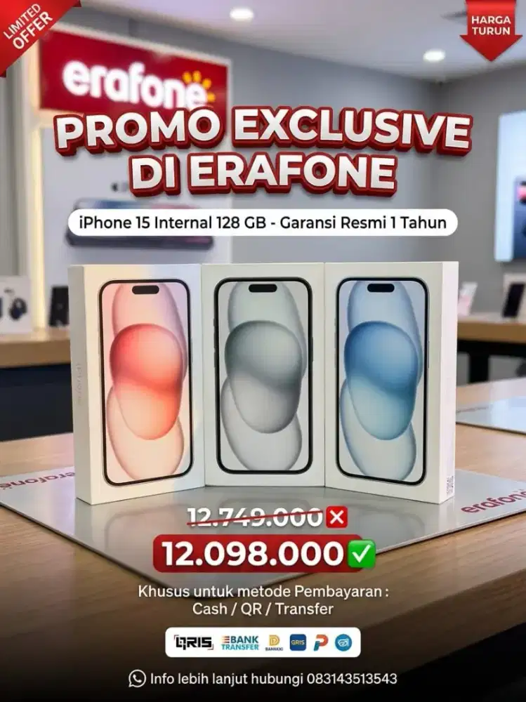PROMO IPHONE 15 128GB IBOX