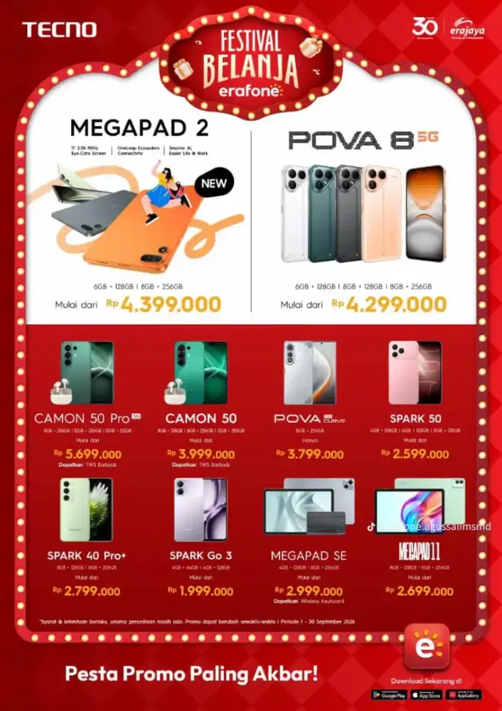 Festival Belanja Erafone HP POVA 8 5G