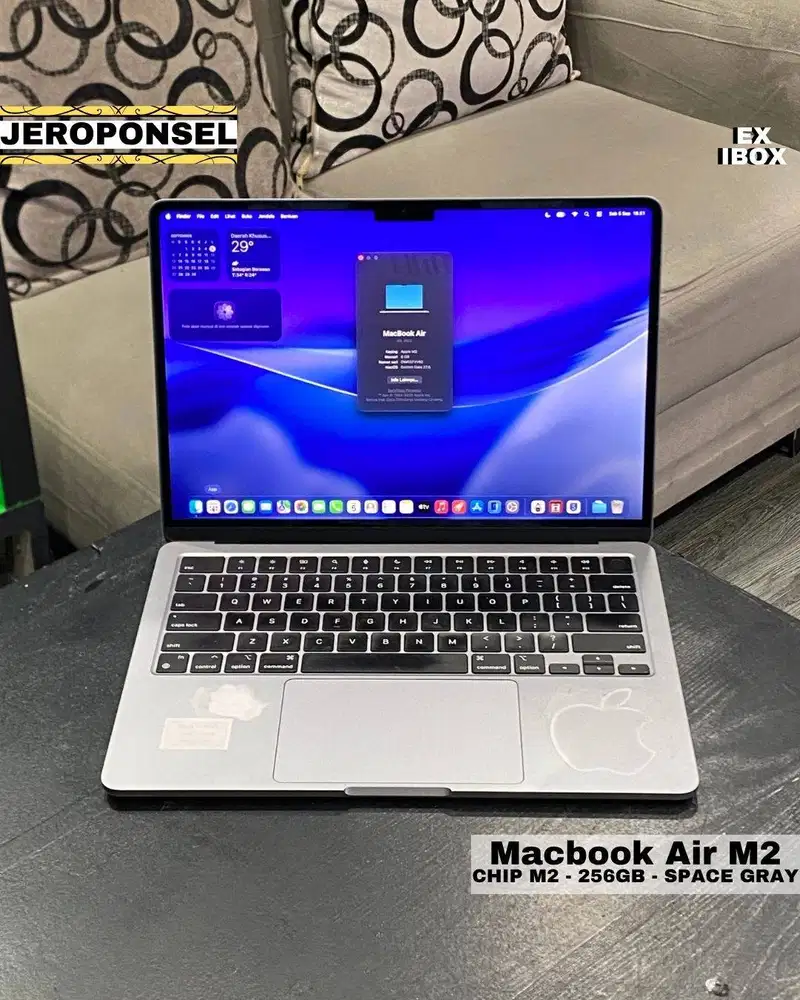 MACBOOK AIR M2 256GB GRAY EX IBOX MURAH ADA MINUS GARANSI