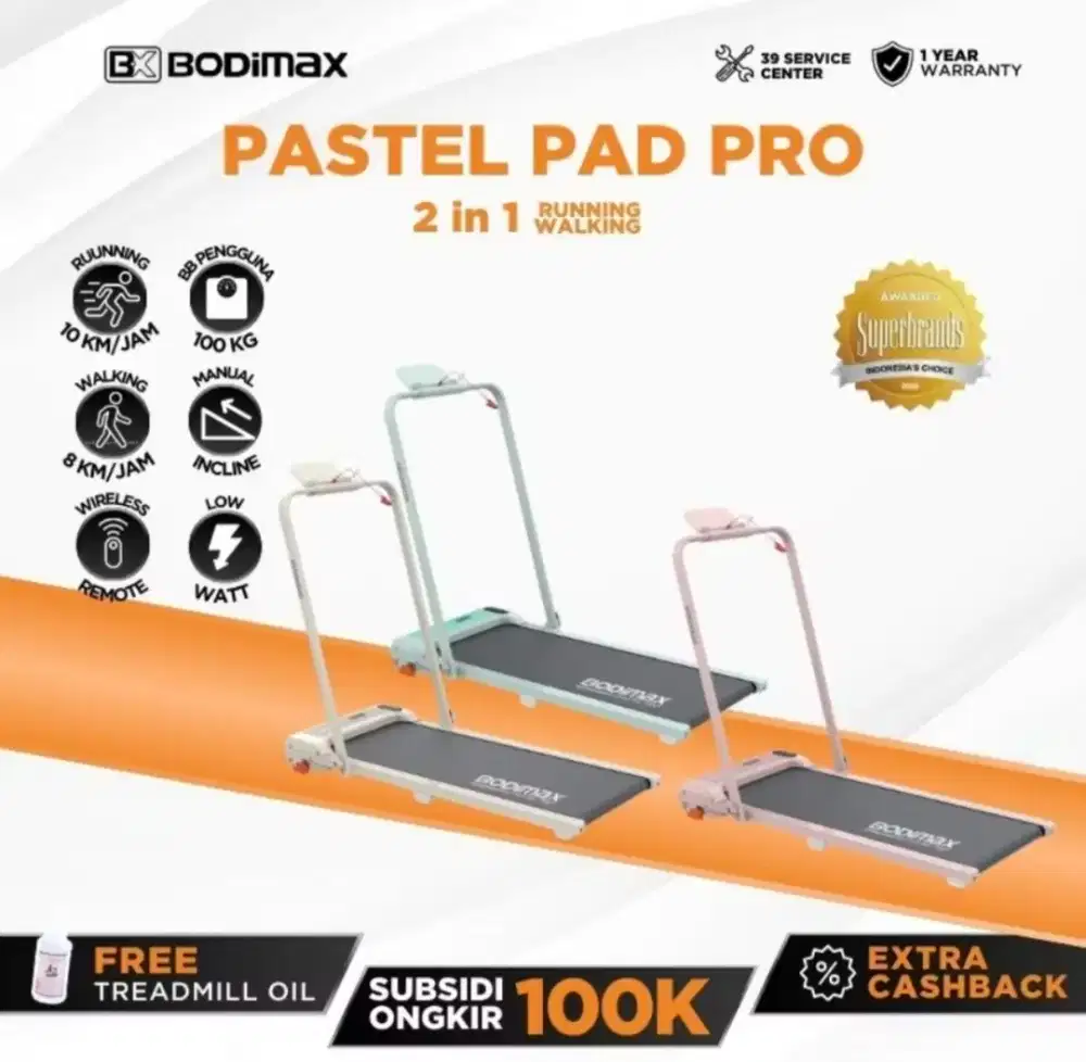 Running pad treadmill bodimax