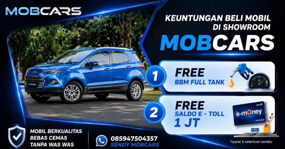 FREE BBM FULL TANK ECOSPORT TITANIUM 1.5 AT 2014 BIRU