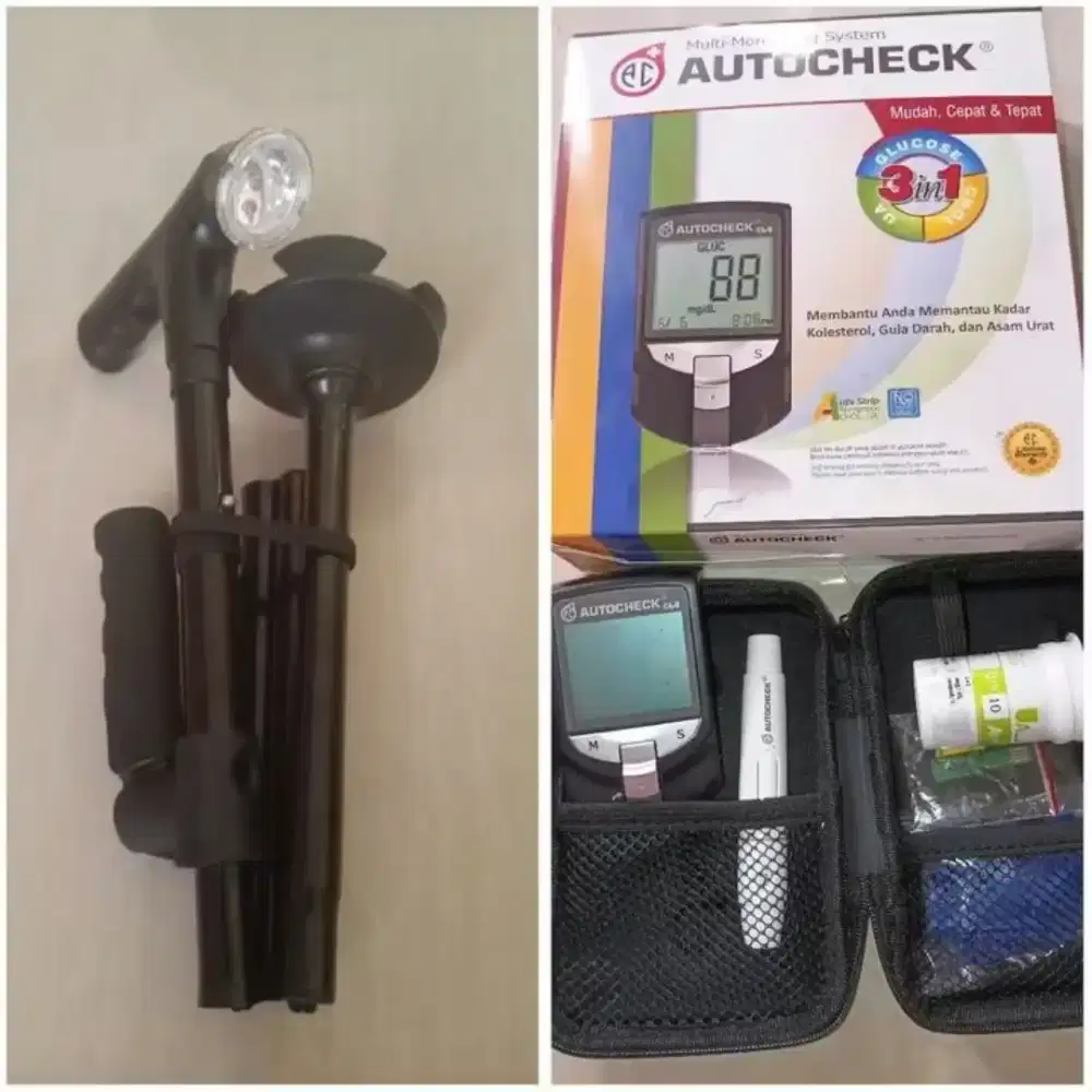 TONGKAT LIPAT LANSIA  ,Alat Cek 3In1