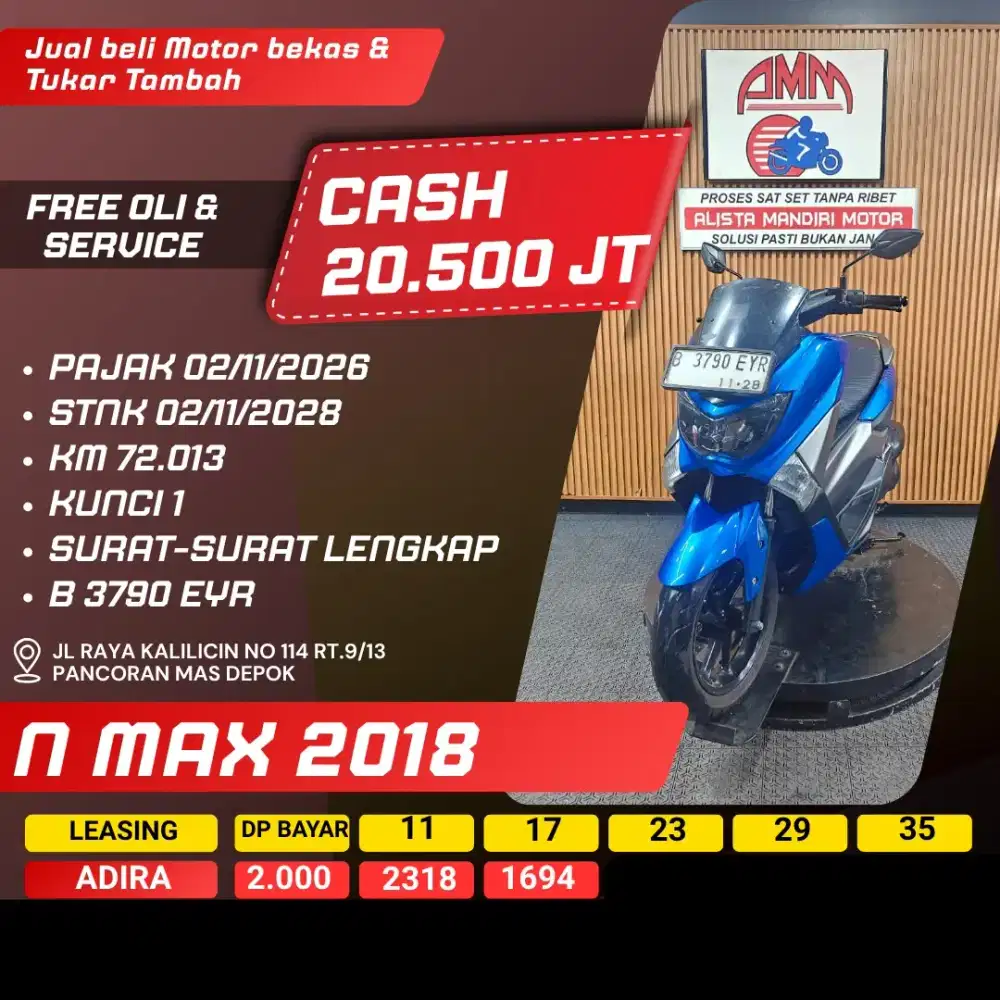 NMAX 2018 PAJAK HIDUP CASH / KREDIT ALISTA