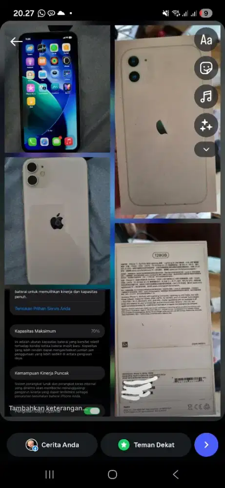 iPhone 11 128GB Ex Inter Mulus | BH 70% | Dus Ada