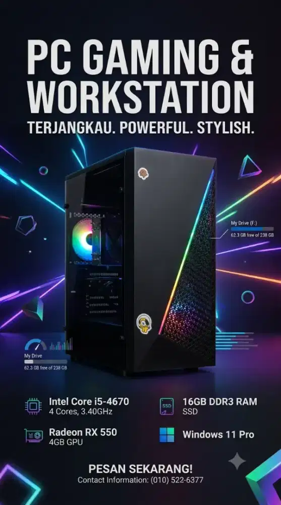 PC GAMING Radeon RX 550 4gb DDR5