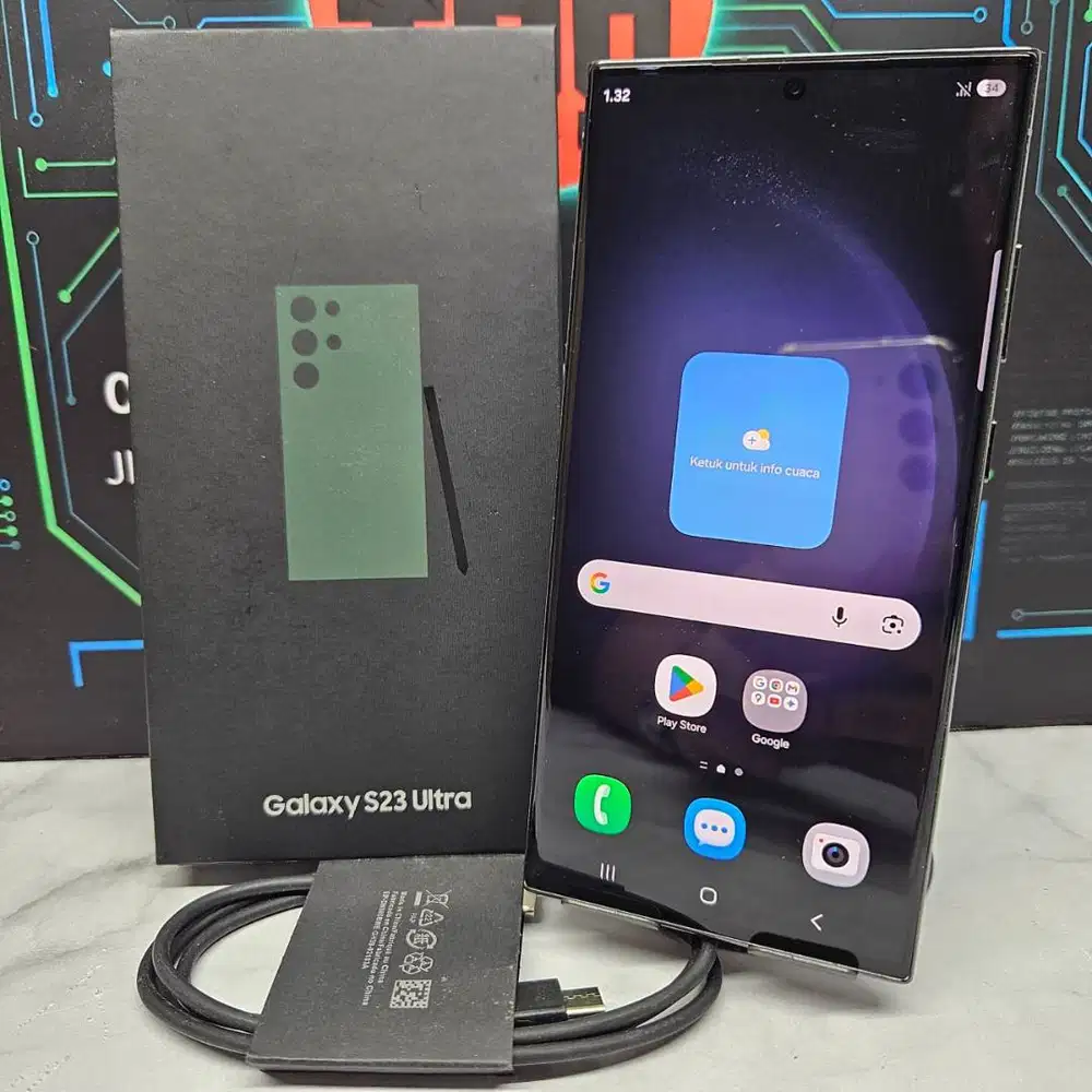 Samsung Galaxy S23 Ultra 12/256GB Green Resmi Fullset No Minus