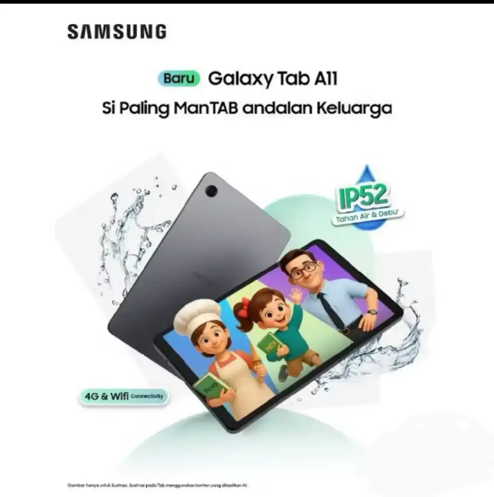 Samsung Galaxy Tab A9 LTE 4/64 Original Jarang Dipakai
