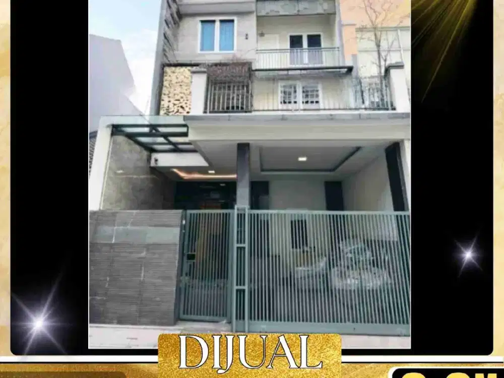 DIJUAL RUMAH 3 1/4 LANTAI LUAS TANAH 108 M² DI PERUMAHAN GREEN GARDEN JAKARTA BARAT