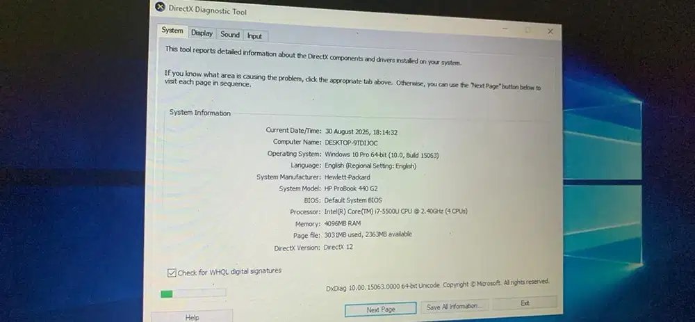 Hp probook 440 g2 core i7