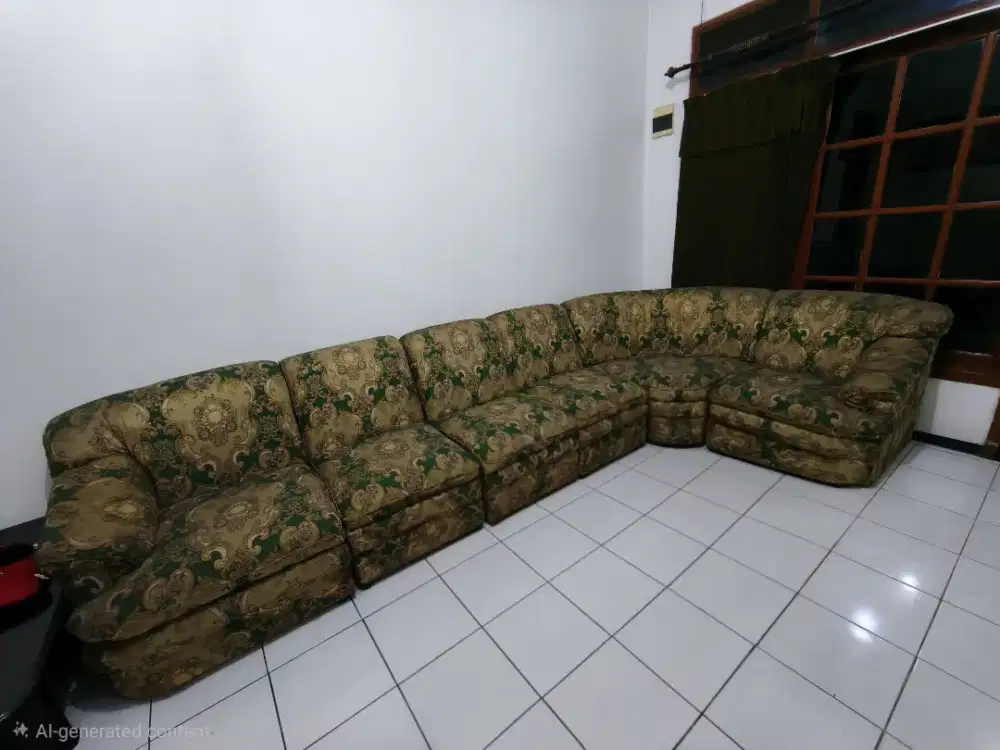 Sofa letter L bekas kondisi bagus & utuh