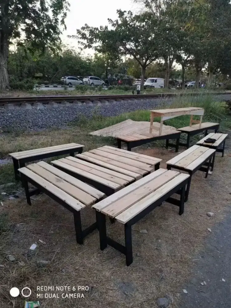 KURSI KAYU WARUNG WARKOP PINUS JATI BEPANDA
