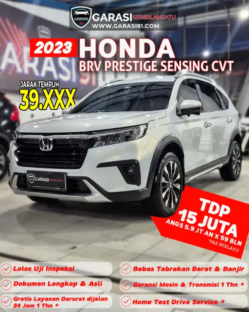 [Tdp 15 JT] BRV PRESTIGE SENSING CVT 2023