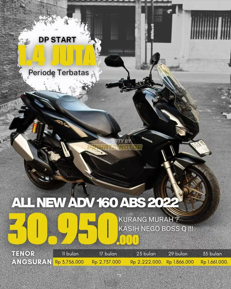 CREDIT DP MULAI 1,4 JUTAA HONDA ALL NEW ADV 160 ABS 2022