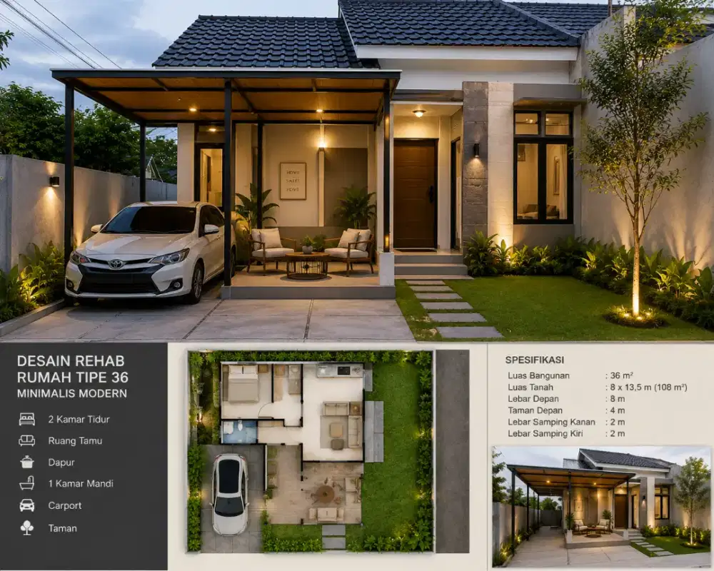 DIJUAL RUMAH TIPE 36 DENGAN LOKASI STRATEGIS