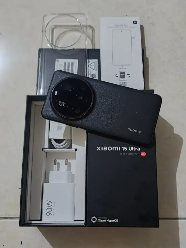 Xiaomi 15 Ultra 5G 16/512Gb, warna Hitam TAM, kondisi 99,9% Sempurna