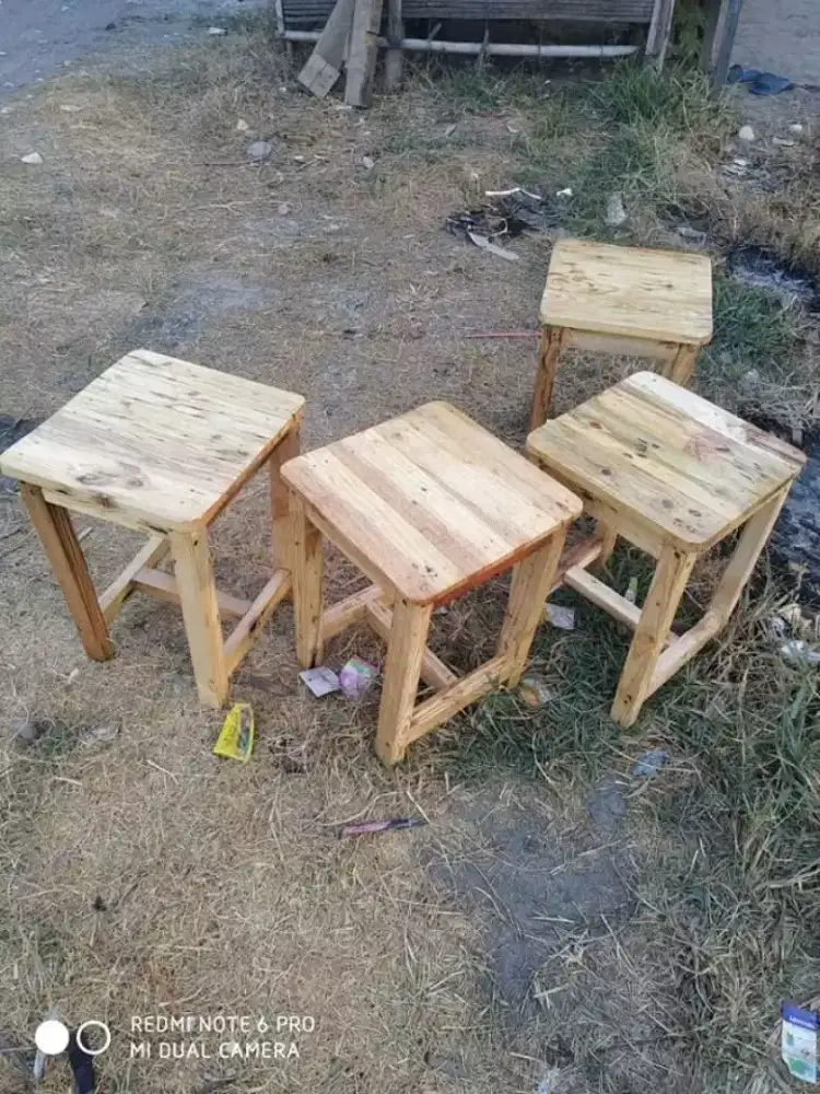 Kursi singgle kayu pinus jati belanda warung warkop rumah dll