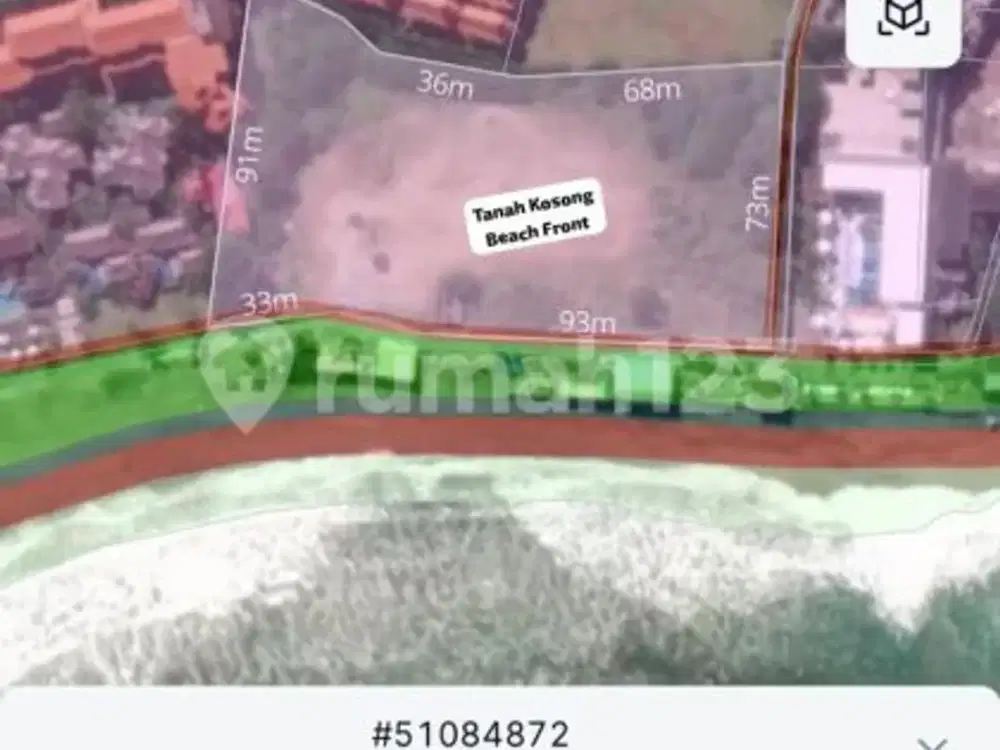 Dijual Tanah Los Pantai Batu Belig Premium